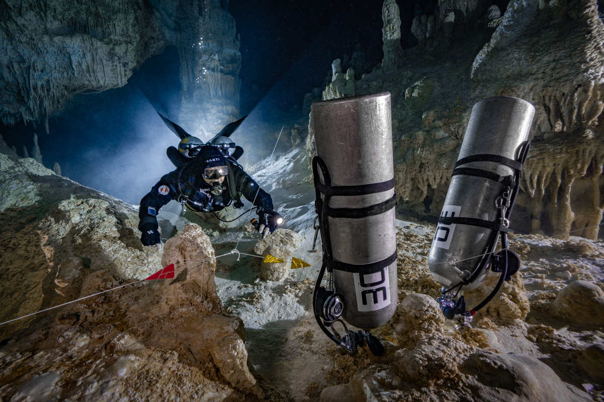 Cave diving