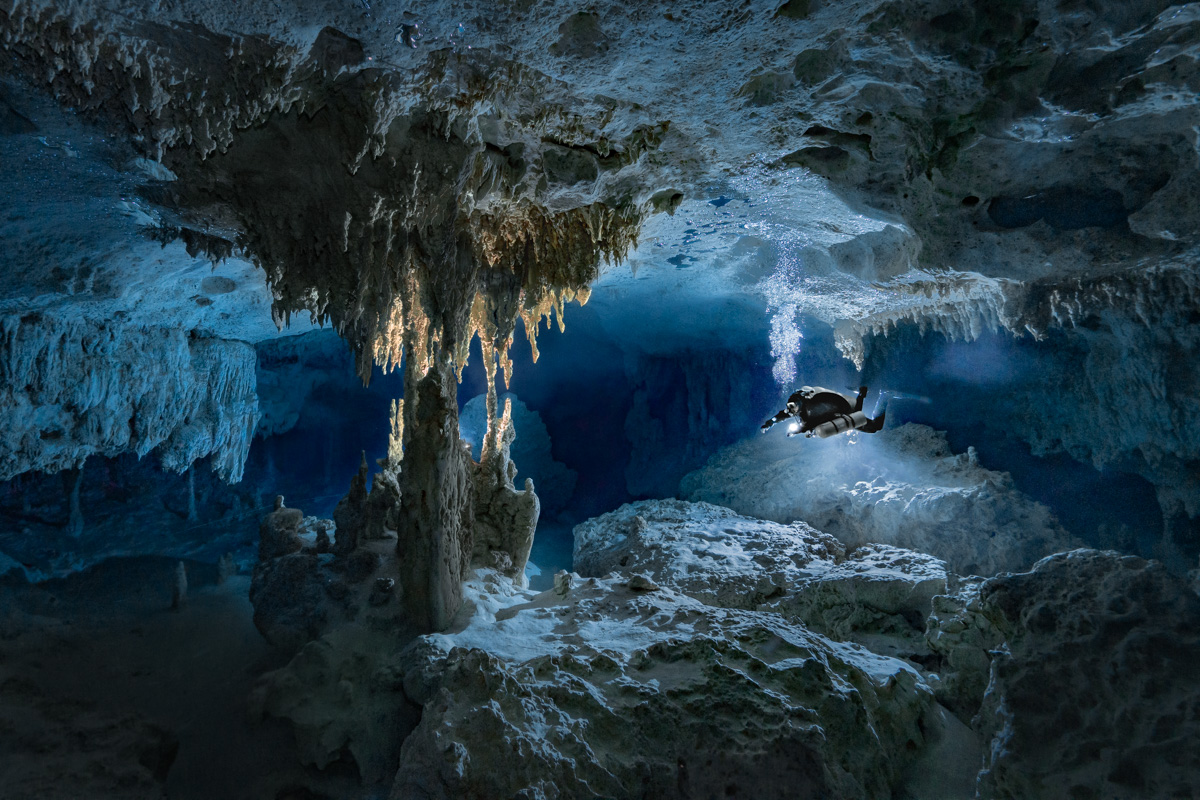Diving in caves